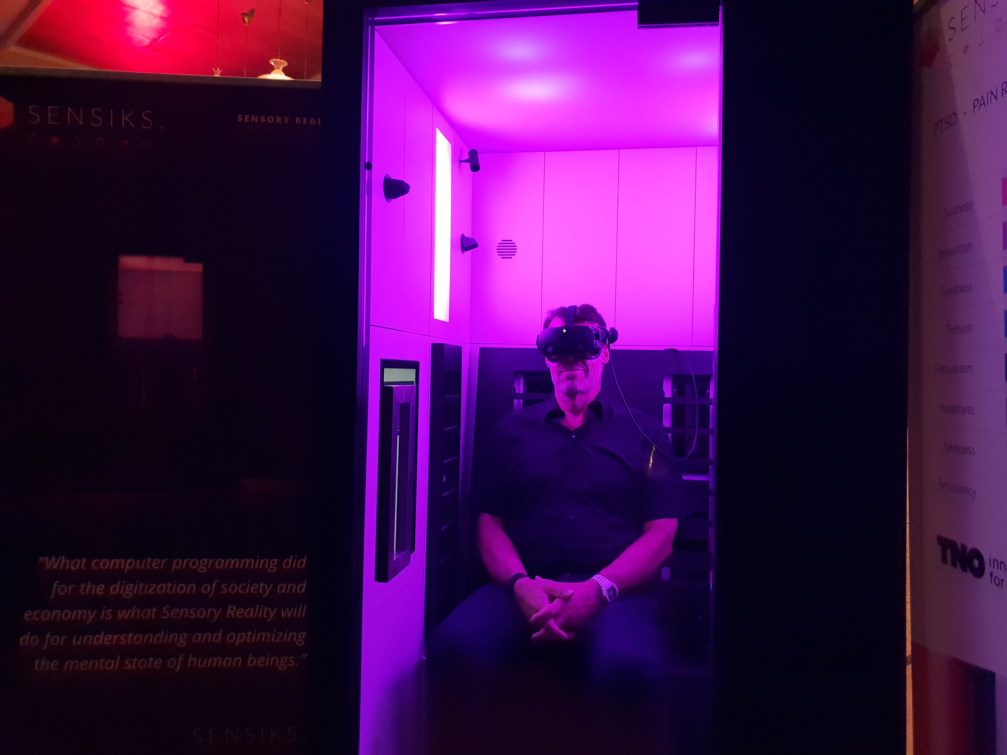 Tony Robbins Sensiks Sensory Reality Pod installation in Palm Beach